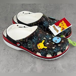 Crocs Pokemon Print Cls Clog Unisex Clog Sandal Black Men’s 10 Women’s 12